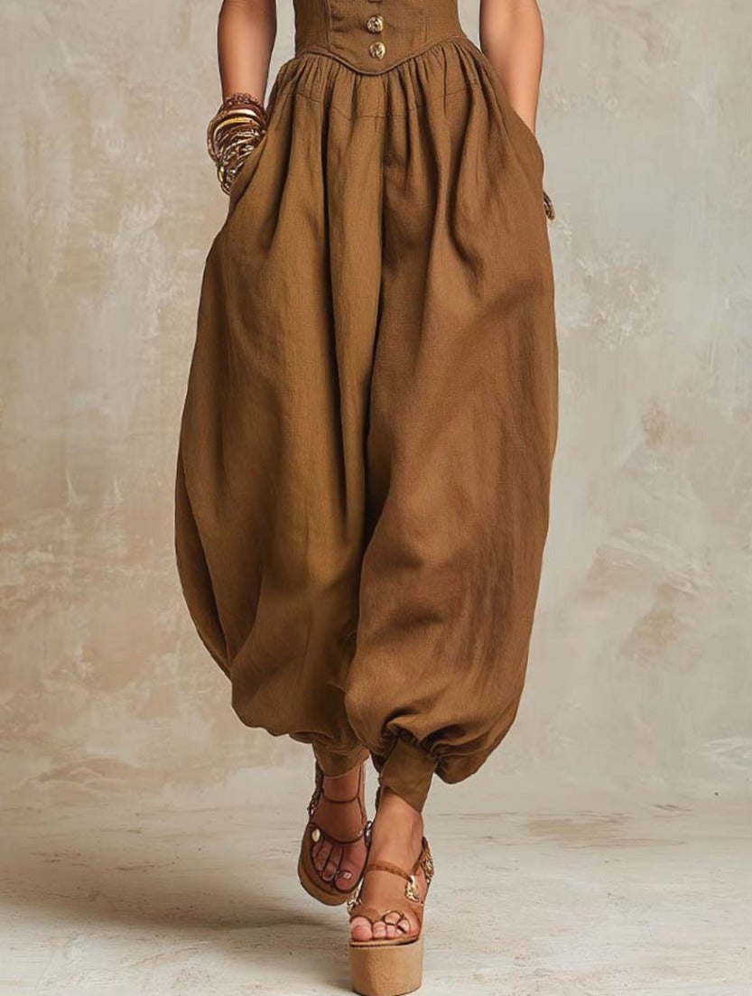 bohemian-cotton-linen-corset-balloon-leg-jumpsuit