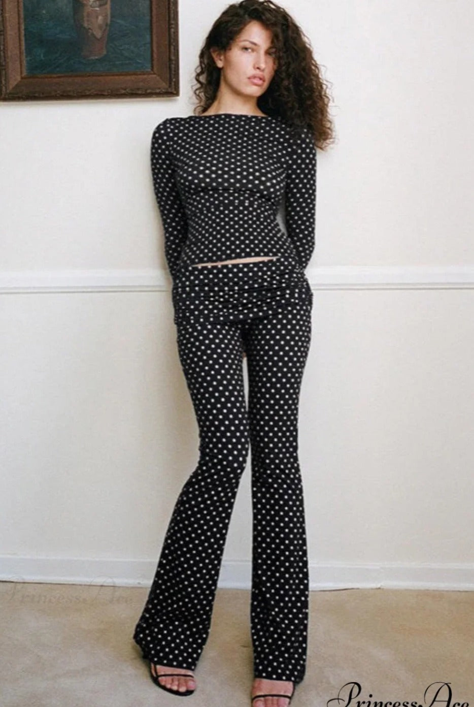 polka-dot-vintage-off-shoulder-long-sleeve-flare-two-piece-set