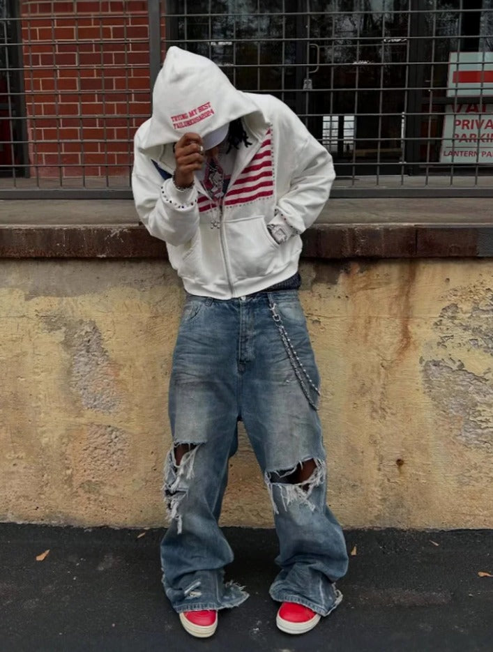 db-minimalist-flag-patchwork-hoodie