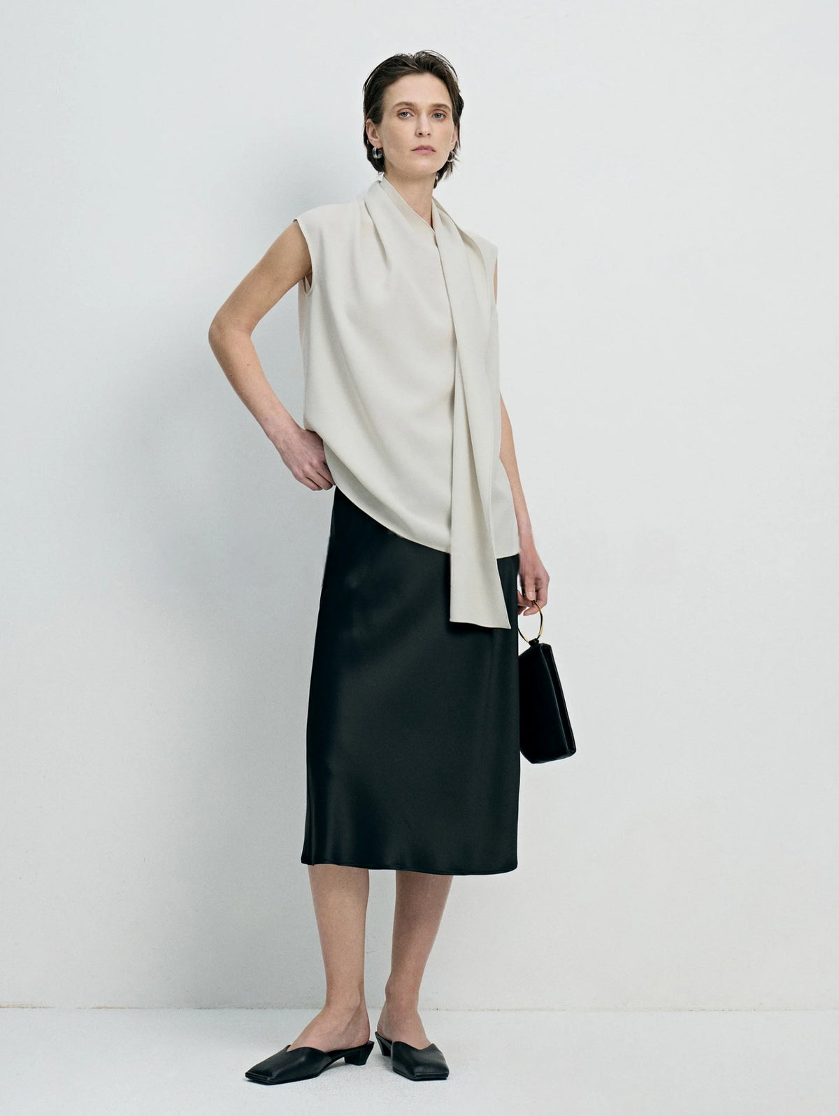 quiet-luxury-cooling-acetate-asymmetric-scarf-blouse-midi-skirt-set