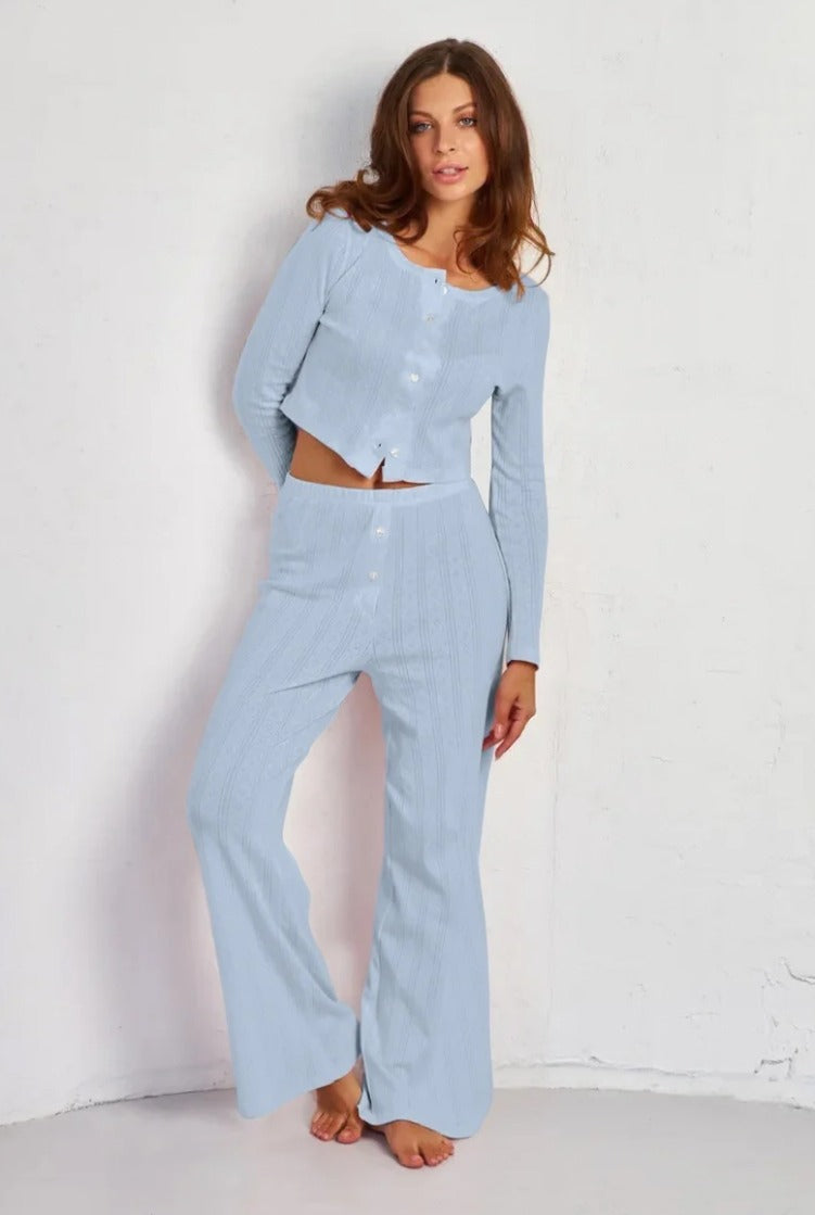 soft-casual-cutout-jacquard-two-piece-set