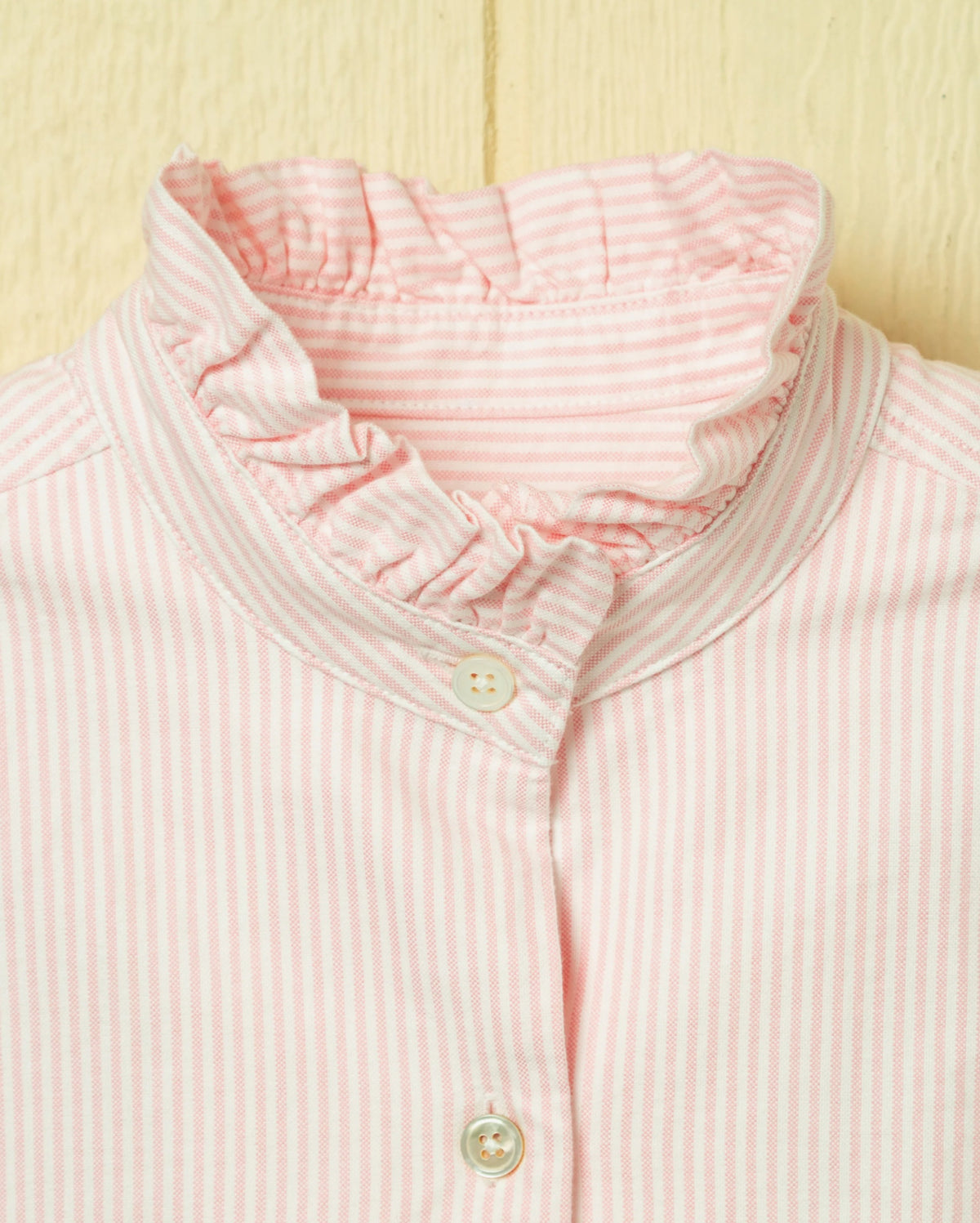 monique-ruffle-shirt-in-faded-red-oxford-stripe