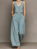 blue-and-white-striped-v-neck-cropped-vest-wide-leg-pants-set