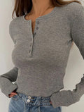 solid-ribbed-basic-long-sleeve-ruched-casual-knitted-buttons-up-t-shirts
