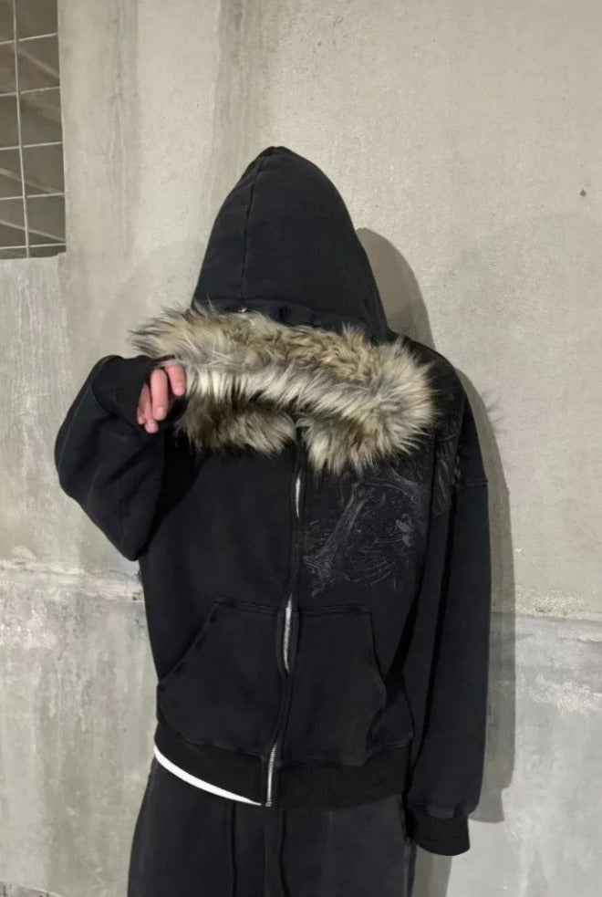 db-gothic-skeleton-zip-up-hoodie
